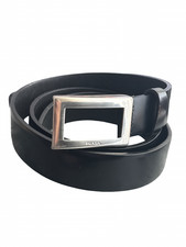 Prada Mens Black Leather Belt Size 38/95