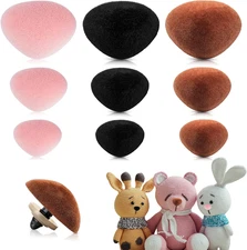 90 Pcs Safety Noses for Amigurumi Plastic Safety Noses for Crochet Flocking T...