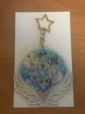 USED Hazbin Hotel 2024 Christmas Heaven Keychain Acrylic