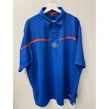 Nike Florida Gators XL Polo Shirt Blue Orange Team Apparel Embroidered Logo