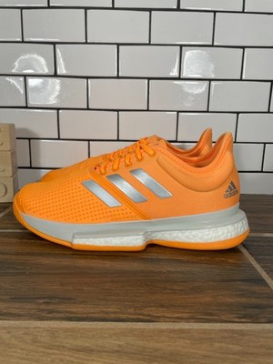 adidas SoleCourt Shoes Womens Size 6.5 Flash Orange Athletic Tennis Sneaker