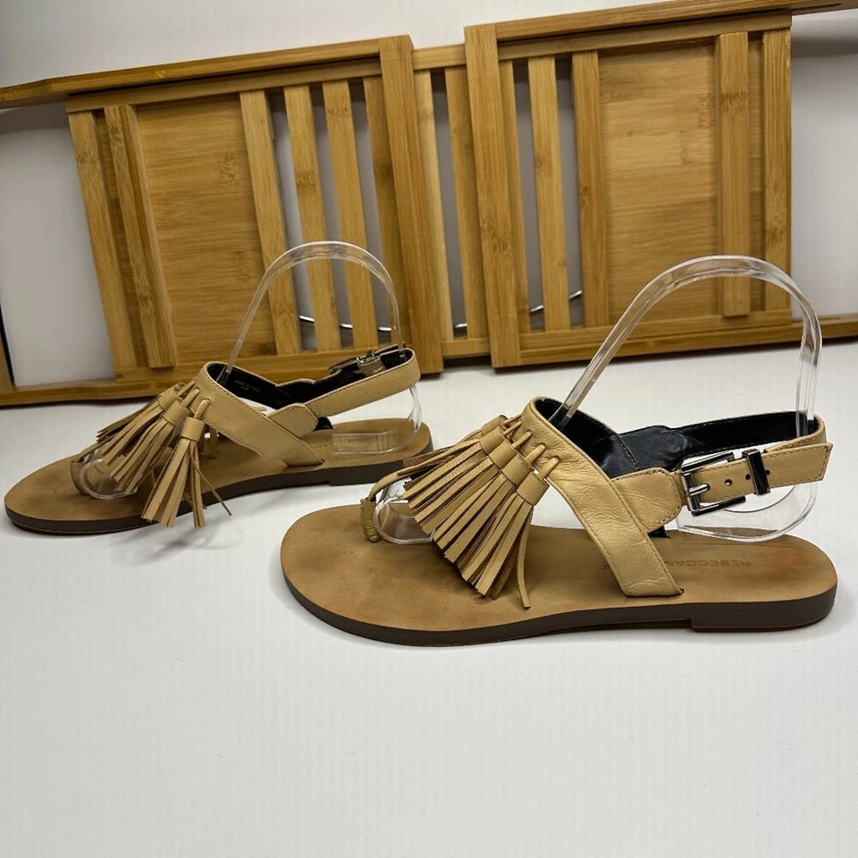 Rebecca Minkoff Erin Nude Leather Tassel Sandal in Nude - Size 6 1/2 - Image 4 of 4