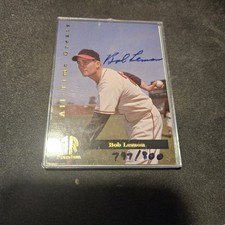 1996 front row bob lemon autograph w/coa 797/800
