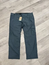 Prana Stretch Zion Slim Pant II Blue Hiking Chino Tapered Leg Men Size 38 X 30