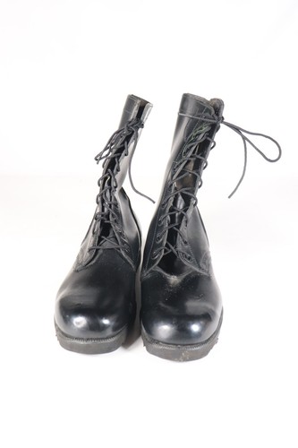 VTG 1971 U.S. Military Black Leather Combat Boots 9R Vietnam Era PJ 8-71 (d2) - Picture 11 of 18