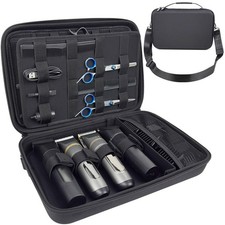 Barber Bag Hard Travel Barber Case for Hair Clippers with Adjustable Shoulder...