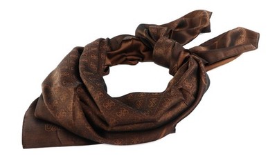 GUESS Noelle Kefiah Scarf 125X125 Tuch Brown Logo dunkelbraun Neu