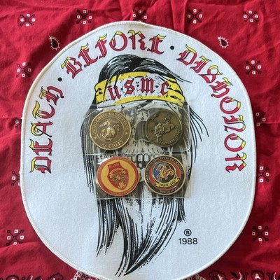 4-USMC Marine Corps Challenge Coins Okinawa Dallas HMM-268 Red Dragons