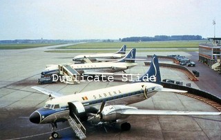 Aircraft Slide Duplicate Line up of Sabena aircraft Brussels c.1969 (A006)