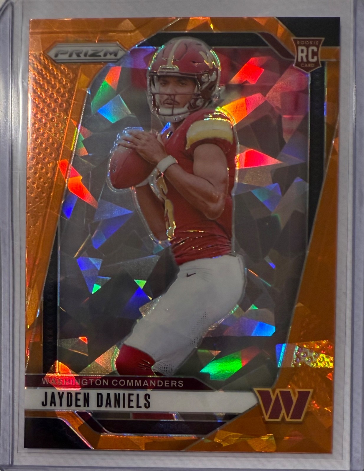 2024 Panini Prizm Jayden Daniels # 347 Orange Ice Rookie Card