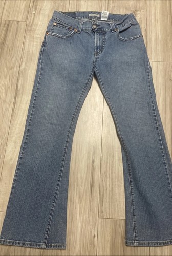 Levis 542 Jeans Low Flare Leg Light Wash Blau Denim Pattentaschen Damengröße 12  - Bild 8 von 9