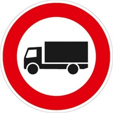 Verkehrsschild VZ253, Verbot f&uuml;r Kraftfahrzeuge &uuml;ber 3,5 t, Alu, RA1, &Oslash; 600 mm