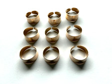 Set 9 Ringe goldfarben gestempelt Gold Fox Modeschmuck Vintage