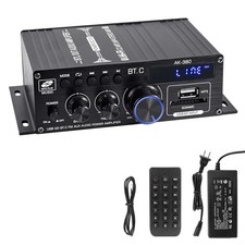 Bluetooth 5.0 Audio Amplifier 400W 400W 2.0 CH AMP HiFi Stereo Treble Bass Au...