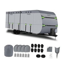 8 Layers Travel Trailer Cover Windproof Waterproof Rip-Stop RV Fit 22-24FT