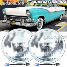 2pcs 7 Inch Round Glass Led Headlights Housing For Ford Fairlane 1955 1956 1957 2pcs 7 Inch Round Glass Led Headlights Housing For Ford Fairlane 1955 1956 1957