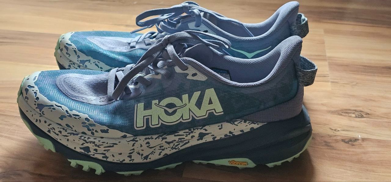 Size 7.5 - HOKA One One Speedgoat 6 Stellar Grey Asteroid Women's Trail Running