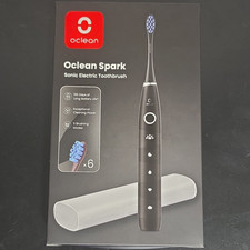 Oclean Spark Sonic Electric Toothbrush Black w/ Travel Case, 6 Heads, 5 Speeds