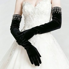 Velvet Long Gloves Evening Dress Gloves Banquet Gloves Women's Gloves