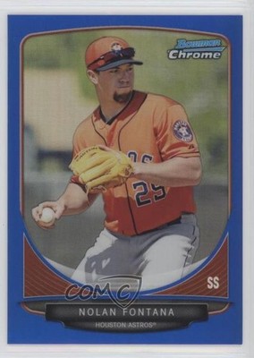 2013 Bowman Chrome Prospects Blue Refractor 41/250 Nolan Fontana #BCP112 fm0