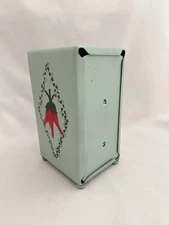 Restaurant Double Sided Napkin Dispenser Painted Peppers Metal Retro Diner Vtg