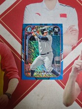 2015 Bowman Chrome Gary Sanchez Blue Shimmer Refractor /150 The Farm's Finest