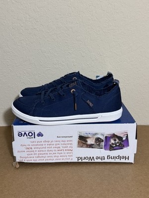 Skechers Women s Bobs Navy B Cute 2.0 (114150/NVY) Canvas Sneakers Sz 9.5 New 