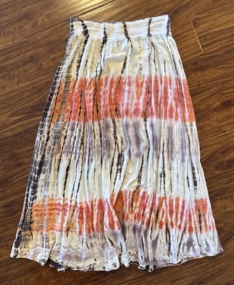 Tryst Tie Dye Skirt Hippie Artsy Cotton Made in USA Women s Sz S