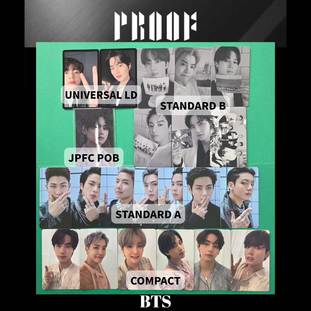 BTS Proof photo Card Anthology Album JAPAN POB standard Compact