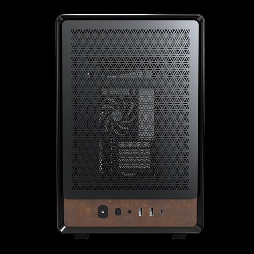 Montech Heritage Pro Black Tempered Glass/Leather Micro ATX Case - Bild 3 von 8