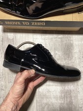 Gucci Black Patent Leather Oxfords Formal Dress Shoes , Size 44 1/2