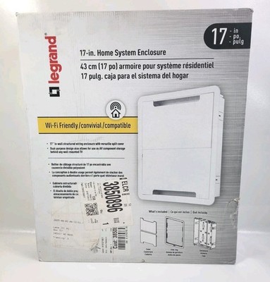 Legrand On-Q 17 Inch Media Enclosure Electrical Box Cable Management Storage New
