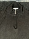 Geoffrey Beene Sweater Mens size XL / L knit black discolor ribbed 1/4 zip — photo 3