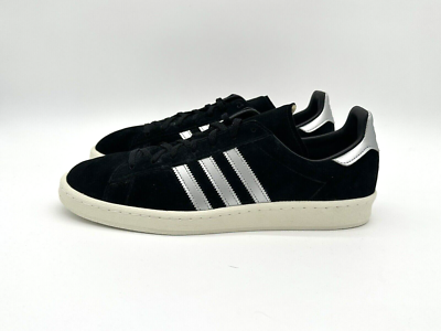 Adidas Originals Campus 80s Men's Size 12 Black White Suede Casual