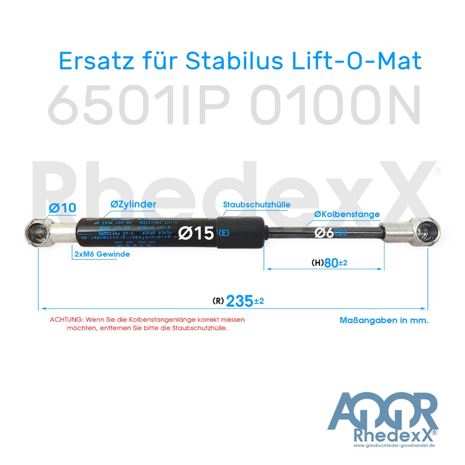 Ressort Rechange pour Stabilus Liftomat Coussinet Sphérique
