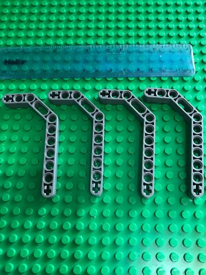 Lego Technic 4 x DUNKELGRAU Liftarm 1 x 11,5 doppelt gebogen dicker Balken 32009