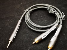 2meter AUX Audio Cable Gold Mini Jack Pure Copper 3.5mm to 2 RCA