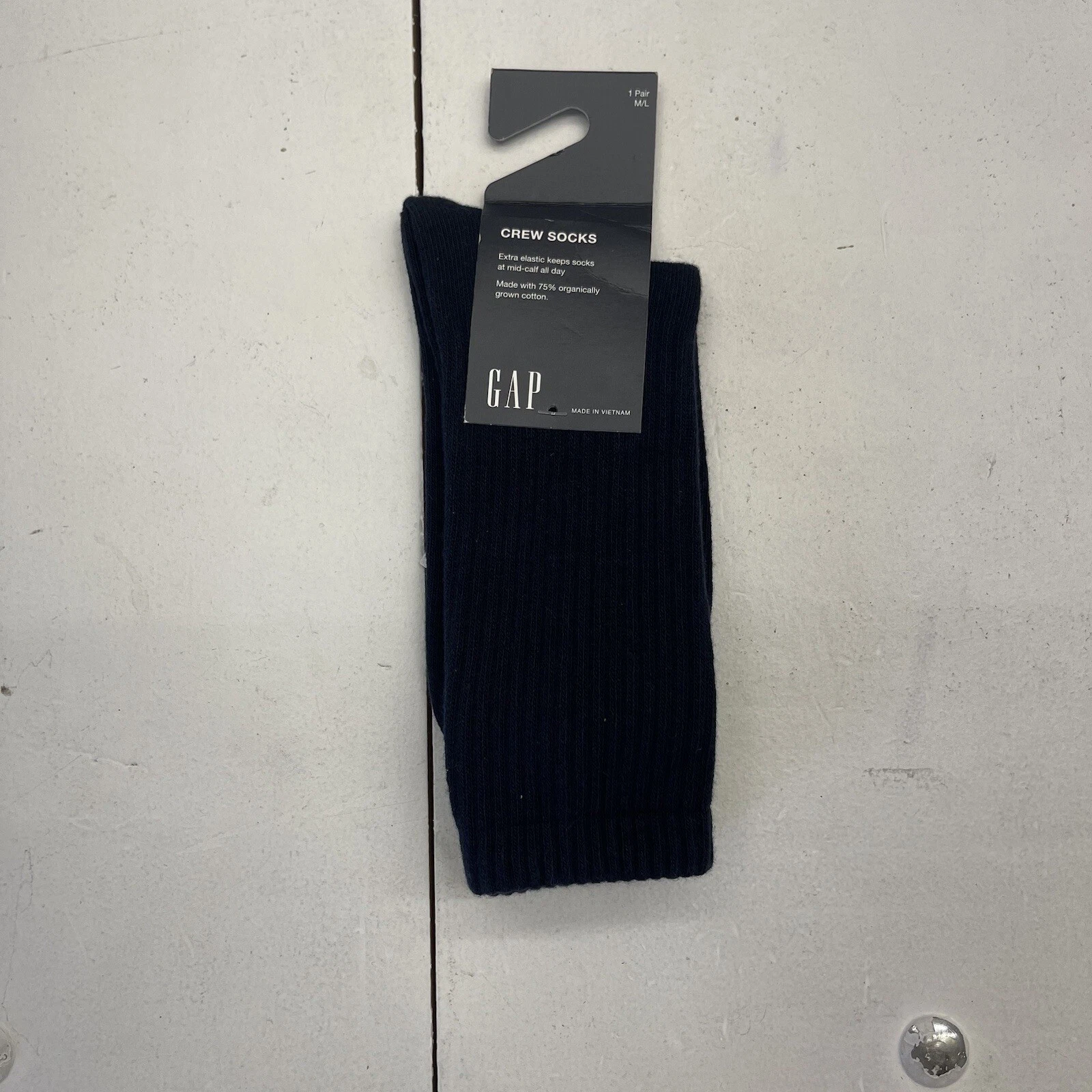 Gap Navy Blue Cotton Crew Socks Mens Size M/L
