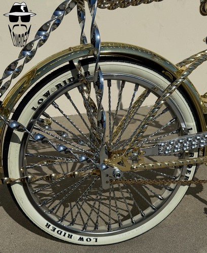 LOWRIDER COLLECTION 2 TONE TWISTED 20" CRUISER BIKE 36 SPOKE COASTER BRAKE. - Picture 7 of 8
