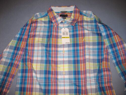 Nautica Boys Plaid Shirt (M) 10-12 Long Sleeved New With Tag ! - Picture 1 of 5