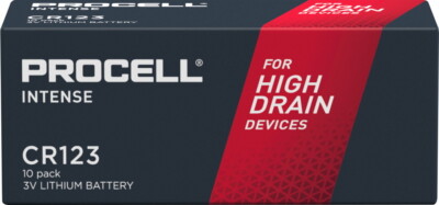 30 Duracell Procell Intense CR123A / DL123A Lithium Batterien im 10er Karton