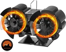 Wood Stove Fan 12 Blade Fireplace Fan for Heat Powered Stove Fan (Non Electric)