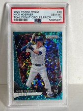 2020 PANINI PRIZM TEAL DONUT /15 RC ROOKIE NICO HOERNER PSA 10 POP 1 CUBS