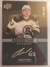 2021-22 SPx UD BLACK LUSTROUS ROOKIES AUTO BRUINS - OSKAR STEEN /299