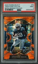 Jonathan Taylor 2020 Panini Select Neon Orange Pulsar RC #53 3/7 PSA 9 *Pop 1*