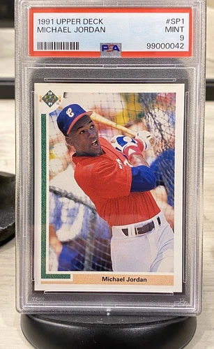 1991 UPPER DECK SP1 MICHAEL JORDAN BASEBALL ROOKIE (RC) PSA 9 MINT