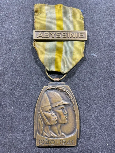 WW2 WWII Belgium Belgian Army Military Ethiopian Campaign Medal w/ Abyssinia Bar