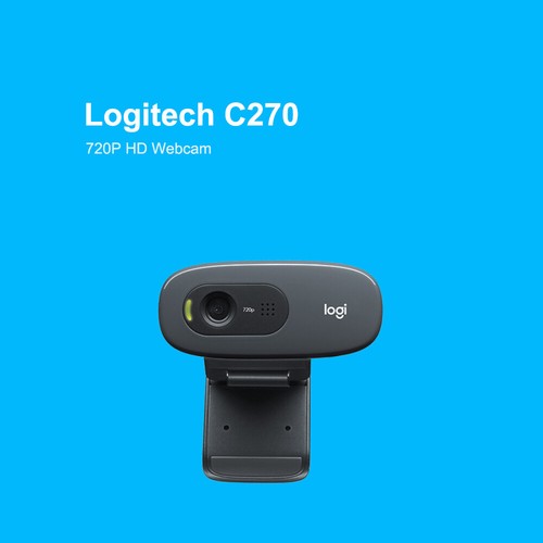 Logitech Widescreen Video Webcam C270 720p Computer Laptop PC Camera for Calling - Afbeelding 5 van 11