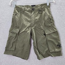 Boy Scouts of America Boys Shorts Large Green Cargo Straight Belted