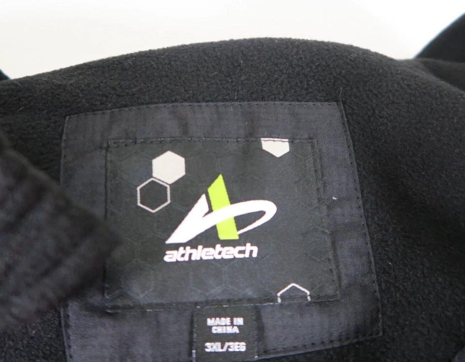 Athletch Ropa Exterior Abrigo Chaqueta de Invierno con Capucha Forrada de Vellón Rojo Gris Para Hombre 3XL Foto 4 de 4